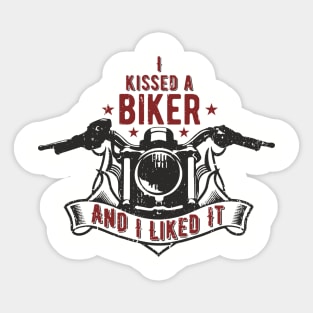 I Kissed a Biker and I Liked It Motorcycle Life Sticker